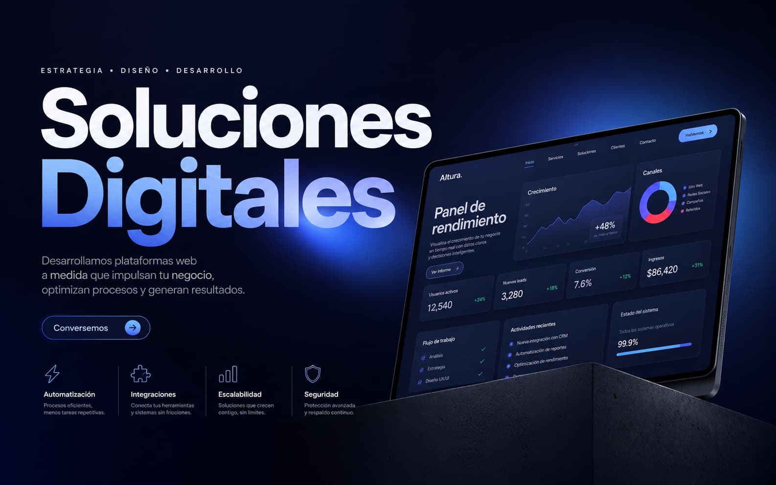 Interfaz de proyecto digital desarrollado por Nexbloq