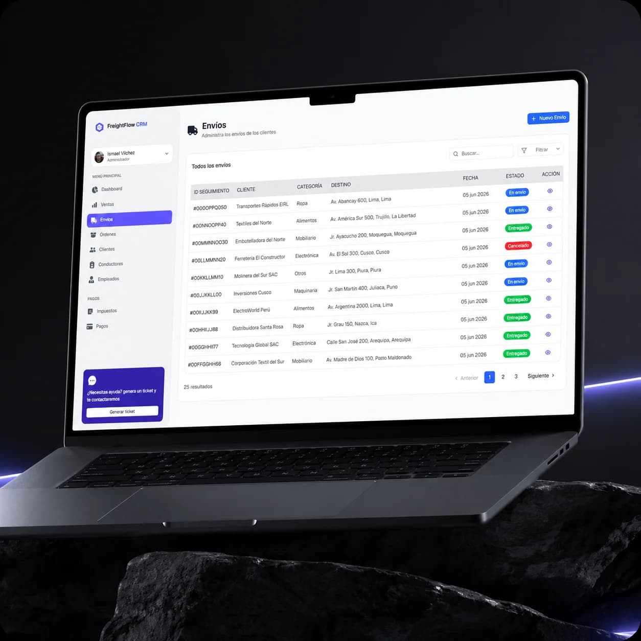 MiBuss CRM, detalle 1