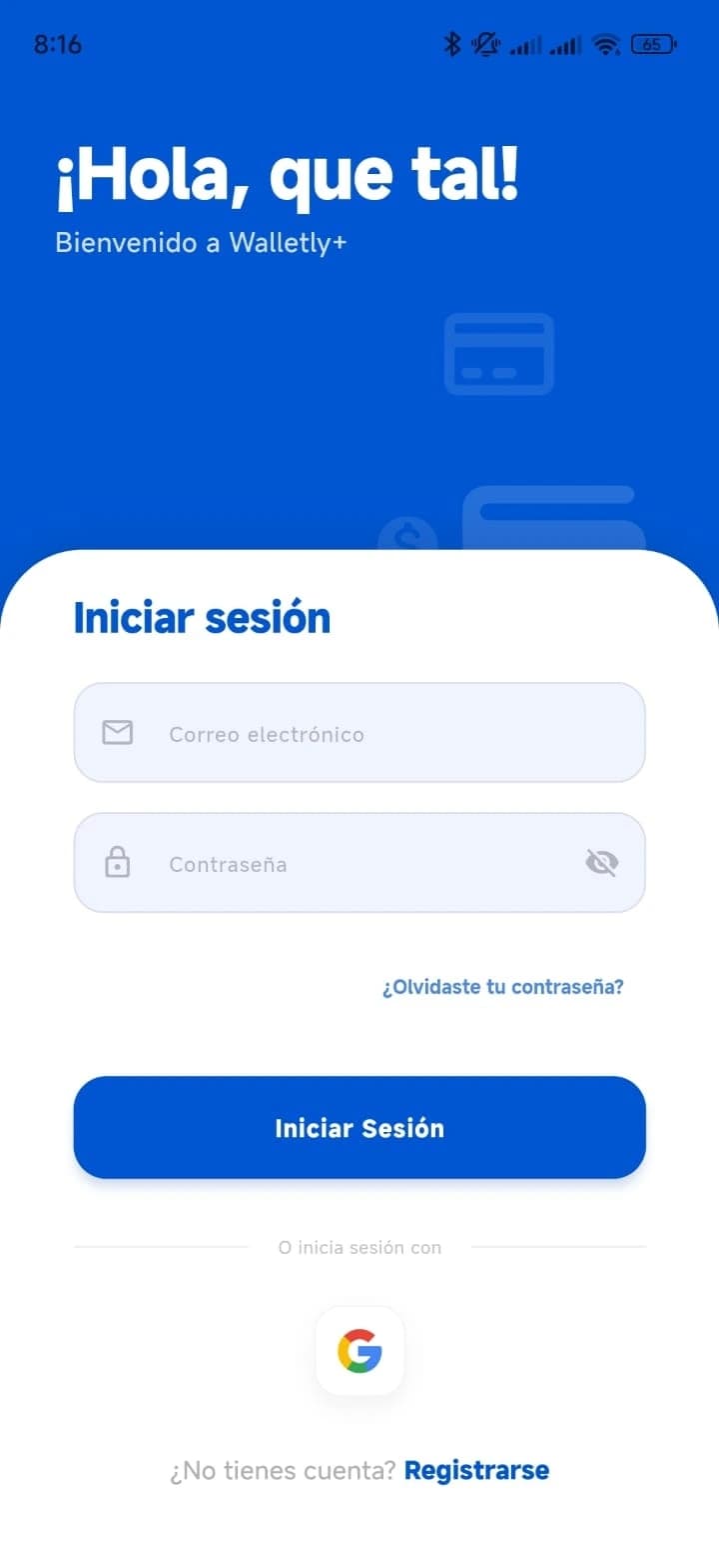 Walletly+ - App móvil de gestión de gastos