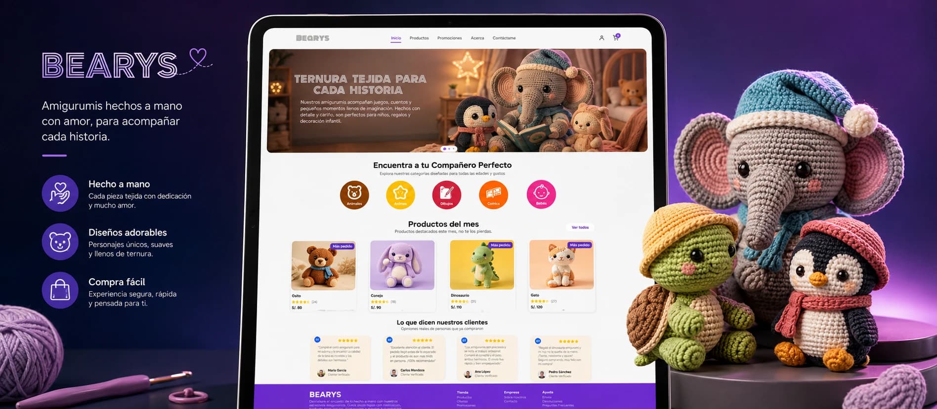 Vista principal del proyecto Bearys