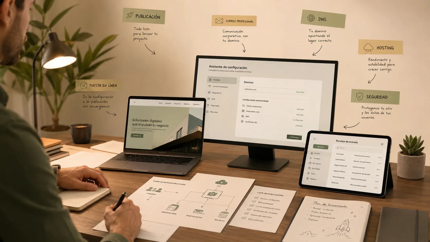 Infraestructura de dominio y alojamiento web